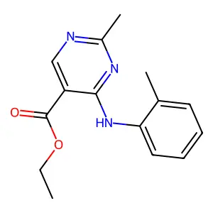 Ethyl 2-methyl-4-(2-methylanilino)pyrimidine-5-carboxylate structure