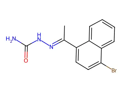 Hydrazinecarboxamide, 2-[1-(4-bromo-1-naphthalenyl)ethylidene]- structure