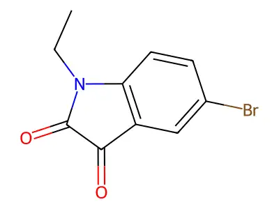 5-bromo-1-ethyl-1H-indole-2,3-dione structure
