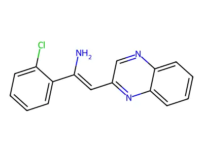 1-(2-Chlorophenyl)-2-quinoxalin-2-yl-ethenamine structure