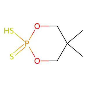 1,3,2-Dioxaphosphorinane, 2-mercapto-5,5-dimethyl-, 2-sulfide structure