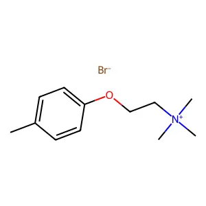 (2-(p-Toloxy)ethyl)trimethylammonium bromide structure