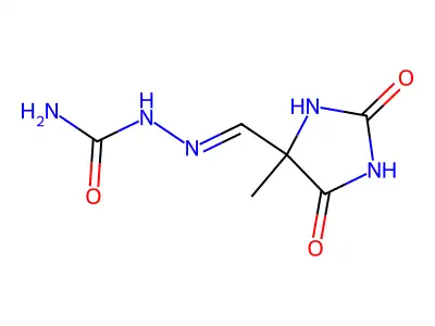 Hydrazinecarboxamide,2-[(4-methyl-2,5-dioxo-4-imidazolidinyl)methylene]- structure