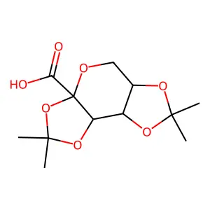 2,2,7,7-Tetramethyl-tetrahydro-bis[1,3]dioxolo[4,5-b:4',5'-d]pyran-3a-carboxylic acid structure