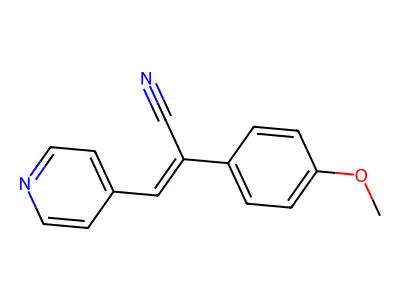 2-(4-Methoxyphenyl)-3-pyridin-4-ylprop-2-enenitrile structure