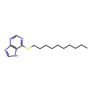 6-decylsulfanyl-7H-purine structure