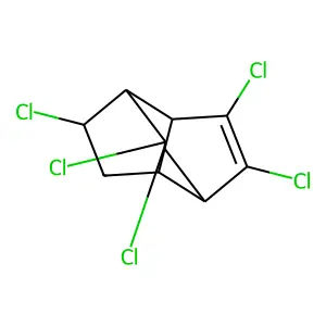 1,4-Ethenopentalene, 2,5,6,7,8-pentachloro-1,2,3,3a,4,6a-hexahydro- structure