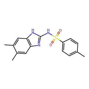 N-(5,6-dimethyl-1H-benzimidazol-2-yl)-4-methylbenzenesulfonamide structure