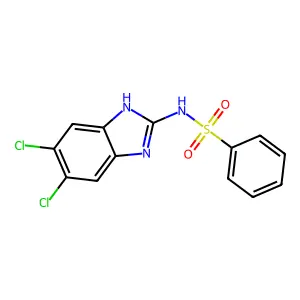 N-(5,6-dichloro-1H-benzimidazol-2-yl)benzenesulfonamide structure