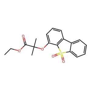 Ethyl 2-(5,5-dioxodibenzothiophen-4-yl)oxy-2-methylpropanoate structure