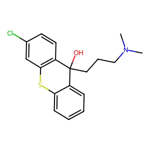 3-Chloro-9-[3-(dimethylamino)propyl]thioxanthen-9-ol structure