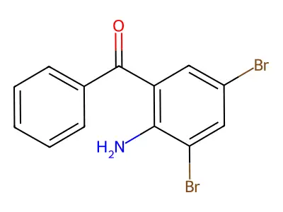 2-Amino-3,5-dibromobenzophenone structure