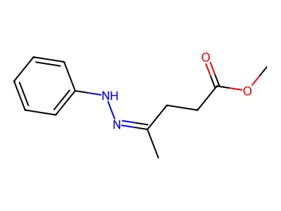 methyl 4-(phenylhydrazinylidene)pentanoate structure