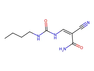 3-(丁基氨基甲酰氨基)-2-氰基丙-2-烯酰胺 structure