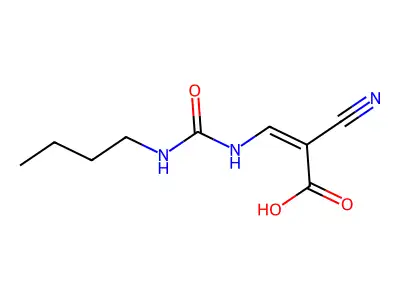 3-(丁基氨基甲酰氨基)-2-氰基丙-2-烯酸 structure