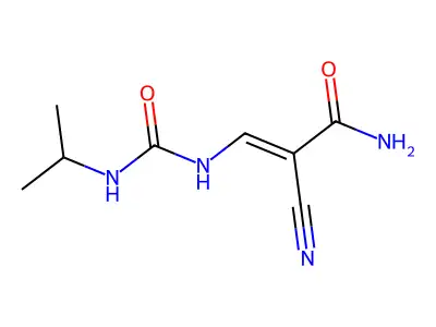 2-Cyano-3-(propan-2-ylcarbamoylamino)prop-2-enamide structure