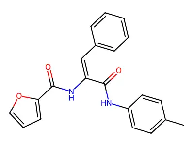 N-[(E)-3-(4-methylanilino)-3-oxo-1-phenylprop-1-en-2-yl]furan-2-carboxamide structure