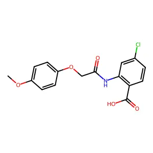 4-Chloro-2-{[(4-methoxyphenoxy)acetyl]amino}benzoic acid structure