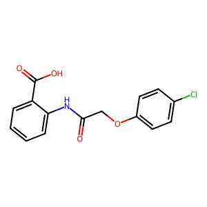 2-{[(4-Chlorophenoxy)acetyl]amino}benzoic acid structure