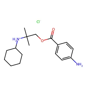 2-(Cyclohexylamino)-2-methylpropyl 4-aminobenzoate--hydrogen chloride (1/1) structure