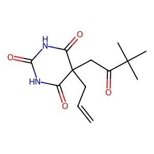 Barbituric acid, 5-allyl-5-((2,2-dimethylpropionyl)methyl)- structure