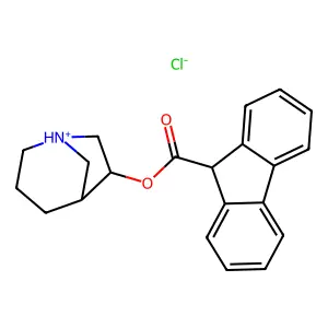 1-Azabicyclo(3.2.1)octan-6-ol 9-fluorenecarboxylate hydrochloride structure