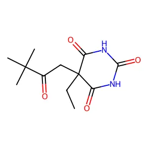 Barbituric acid, 5-((2,2-dimethylpropionyl)methyl)-5-ethyl- structure