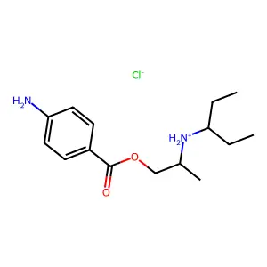 Benzoic acid, p-amino-, (2-(1-ethylpropyl)amino-1-propyl) ester, hydrochloride structure