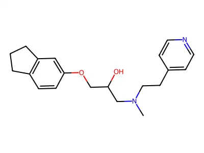 1-(5-Indanyloxy)-3-(N-methyl-N-(4-pyridylethyl)amino)-2-propanol structure