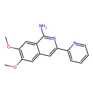 1-Isoquinolinamine, 6,7-dimethoxy-3-(2-pyridinyl)- structure