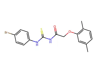 N-[(4-bromophenyl)carbamothioyl]-2-(2,5-dimethylphenoxy)acetamide structure