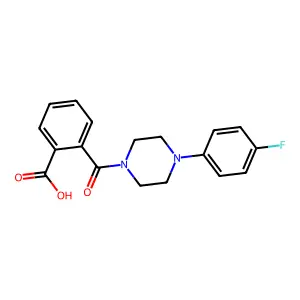 2-((4-(4-Fluorophenyl)-1-piperazinyl)carbonyl)-benzoic acid structure