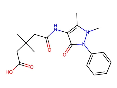 5-[(2,3-Dihydro-1,5-dimethyl-3-oxo-2-phenyl-1H-pyrazol-4-yl)amino]-3,3-dimethyl-5-oxopentanoic acid structure