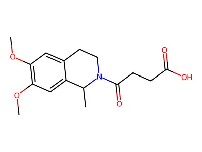 4-(6,7-dimethoxy-1-methyl-3,4-dihydroisoquinolin-2(1H)-yl)-4-oxobutanoic acid structure