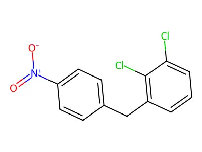 1,2-Dichloro-3-(4-nitrobenzyl)benzene structure