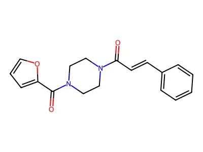 1-[4-(Furan-2-carbonyl)piperazin-1-yl]-3-phenyl-prop-2-en-1-one structure