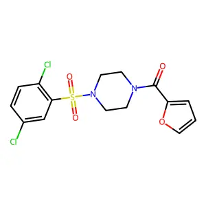 [4-(2,5-Dichlorophenyl)sulfonylpiperazin-1-yl]-(furan-2-yl)methanone structure