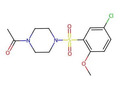 1-Acetyl-4-[(5-chloro-2-methoxyphenyl)sulfonyl]piperazine structure