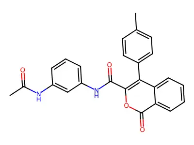 N-(3-Acetamidophenyl)-1-oxo-4-(p-tolyl)-1H-isochromene-3-carboxamide structure