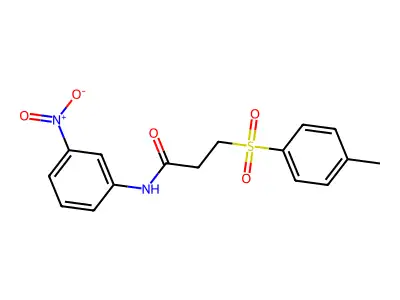 3-(4-methylbenzenesulfonyl)-N-(3-nitrophenyl)propanamide structure