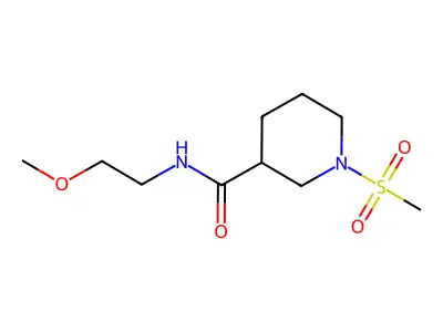 N-(2-methoxyethyl)-1-methylsulfonylpiperidine-3-carboxamide structure