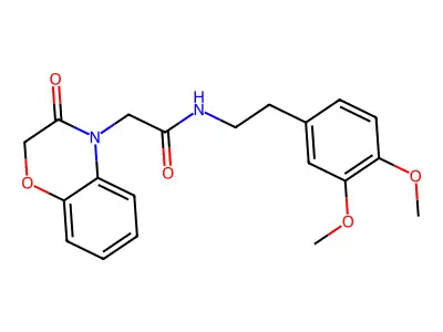 N-[2-(3,4-dimethoxyphenyl)ethyl]-2-(3-oxo-1,4-benzoxazin-4-yl)acetamide structure