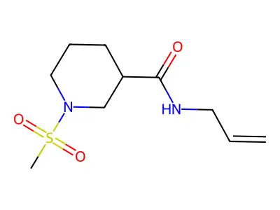 1-methylsulfonyl-N-prop-2-enylpiperidine-3-carboxamide structure