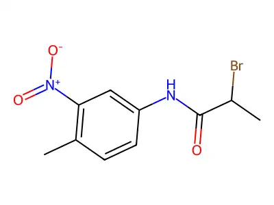2-bromo-N-(4-methyl-3-nitrophenyl)propanamide structure
