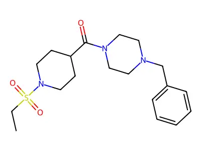 (4-Benzylpiperazin-1-yl)-(1-ethylsulfonylpiperidin-4-yl)methanone structure