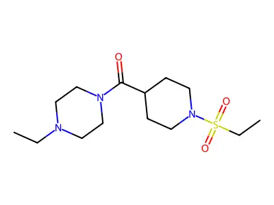 (4-Ethylpiperazin-1-yl)-(1-ethylsulfonylpiperidin-4-yl)methanone structure
