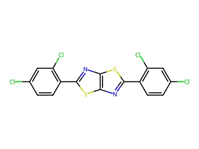 2,5-Bis(2,4-dichlorophenyl)-1,3-thiazolo[5,4-d]1,3-thiazole structure
