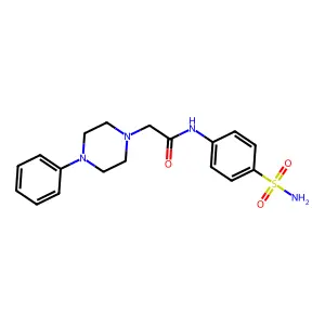 2-(4-phenylpiperazin-1-yl)-N-(4-sulfamoylphenyl)acetamide structure