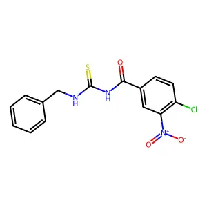 N-(benzylcarbamothioyl)-4-chloro-3-nitrobenzamide structure