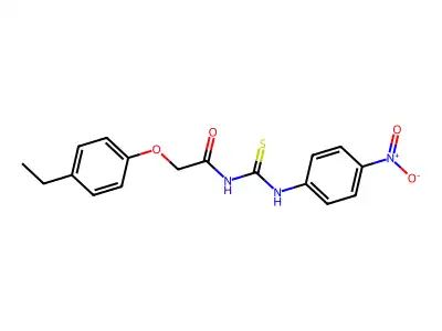 2-(4-ethylphenoxy)-N-[(4-nitrophenyl)carbamothioyl]acetamide structure